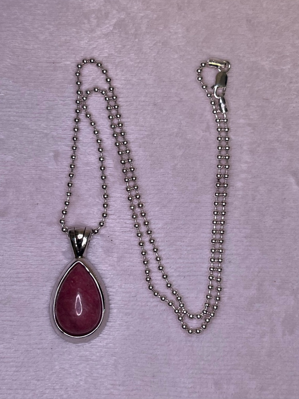 Milor 925 Stamped Bead Chain Stone Pendant Necklace - Picture 3 of 6